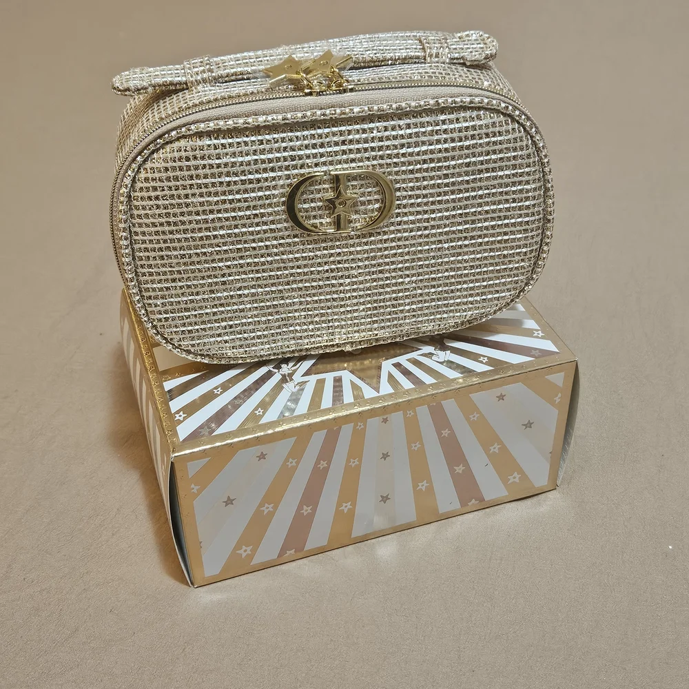 Dior Shimmering Gold Cosmetic Case.